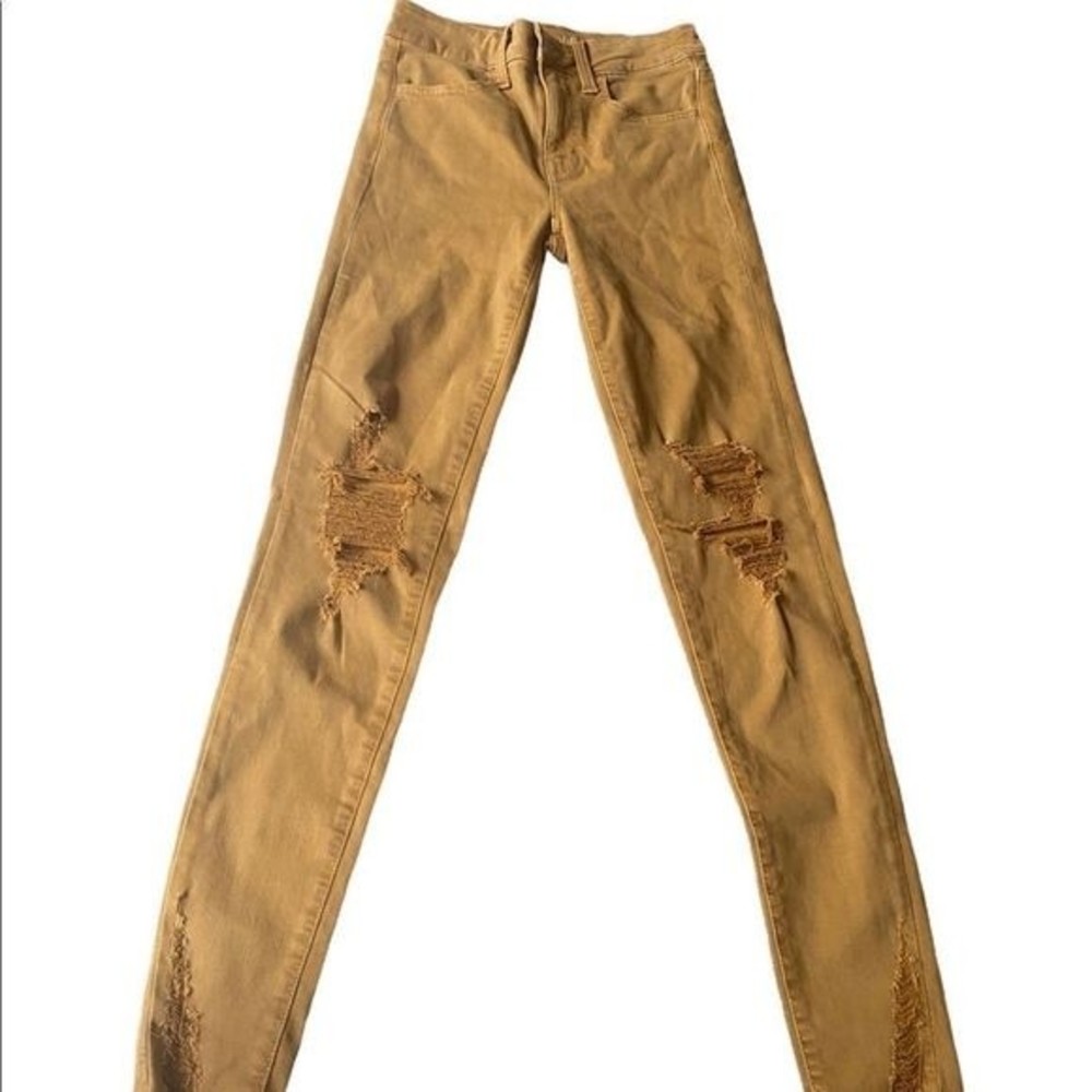 American Eagle Stretchy Ripped Skinny Jegging- 2 Long